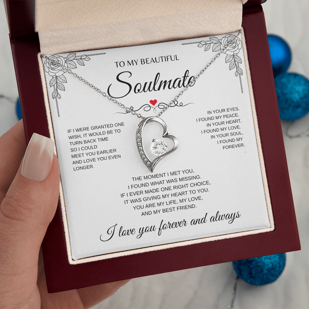 To My Beautiful Soulmate Forever Love Necklace