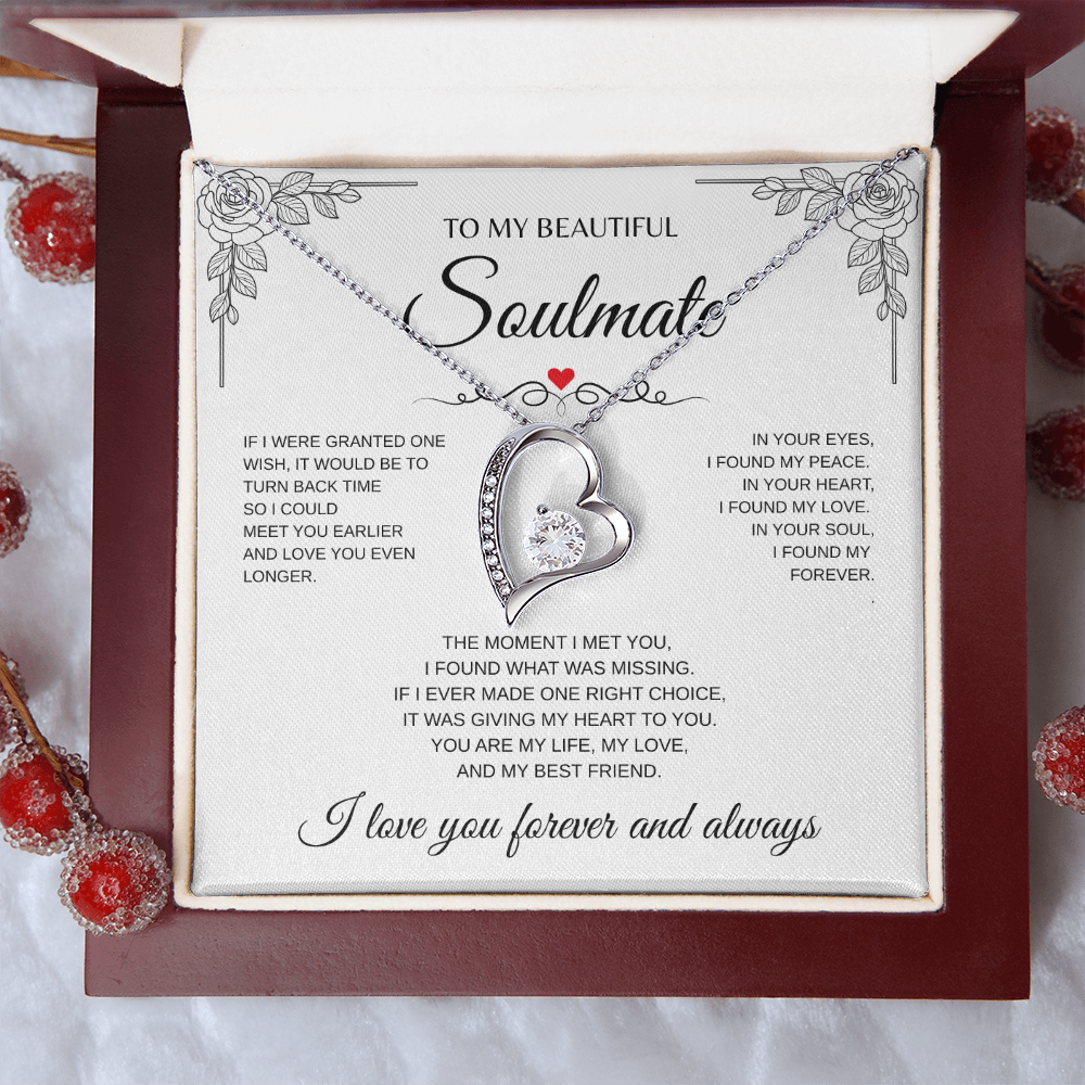 To My Beautiful Soulmate Forever Love Necklace