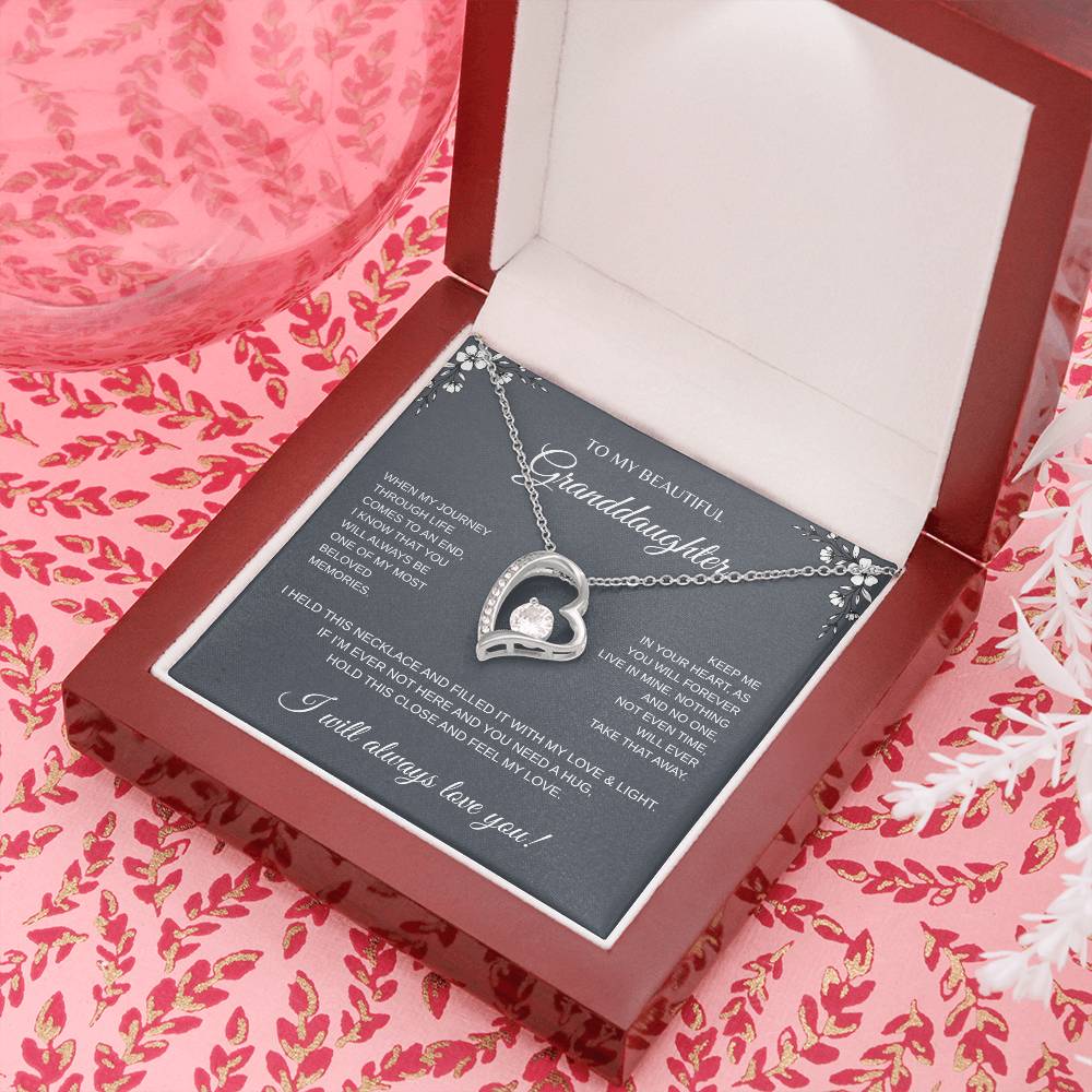 To My Beautiful Granddaughter Forever Love Necklace