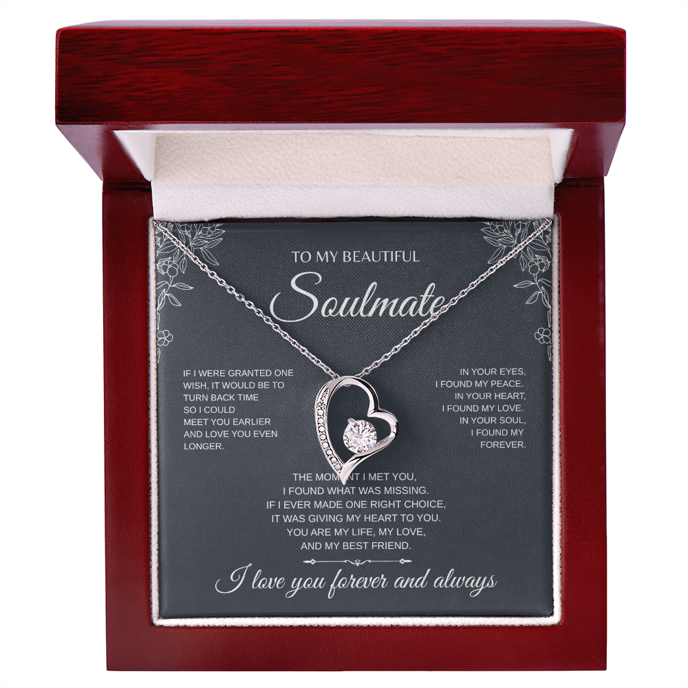 To My Beautiful Soulmate Forever Love Necklace