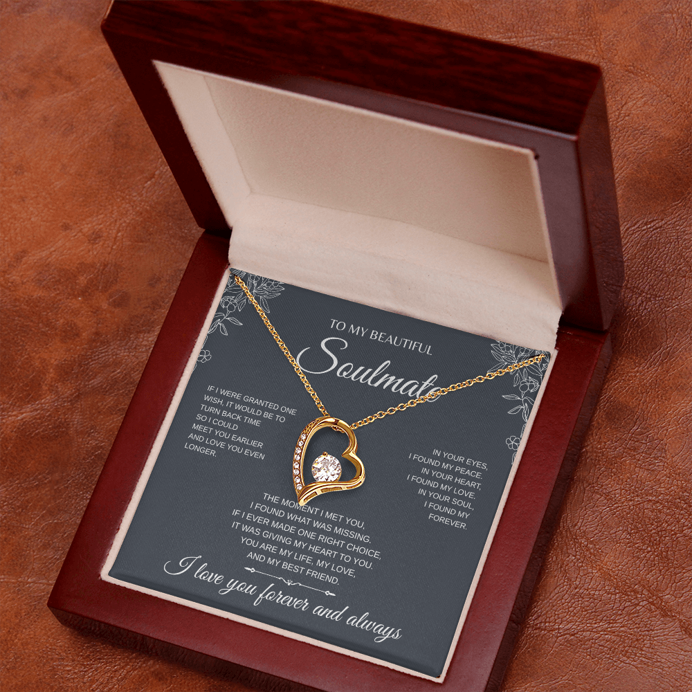 To My Beautiful Soulmate Forever Love Necklace