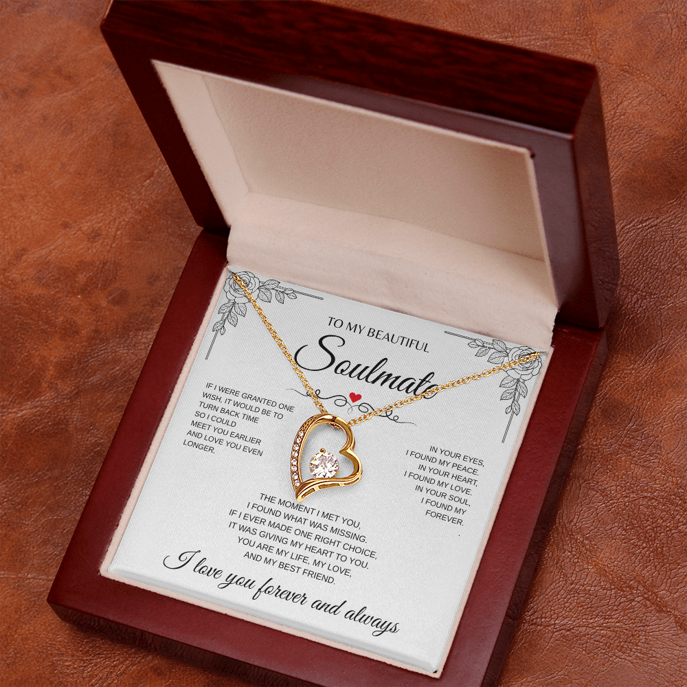 To My Beautiful Soulmate Forever Love Necklace