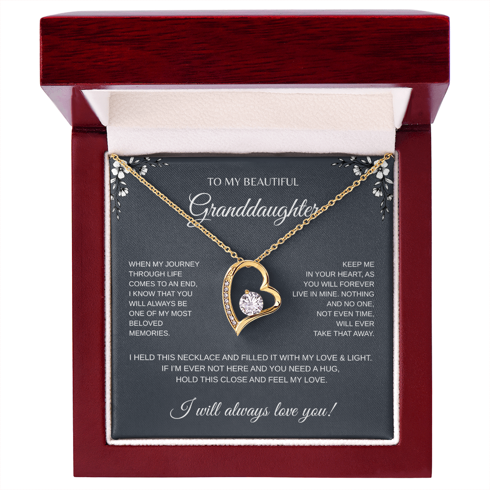 To My Beautiful Granddaughter Forever Love Necklace