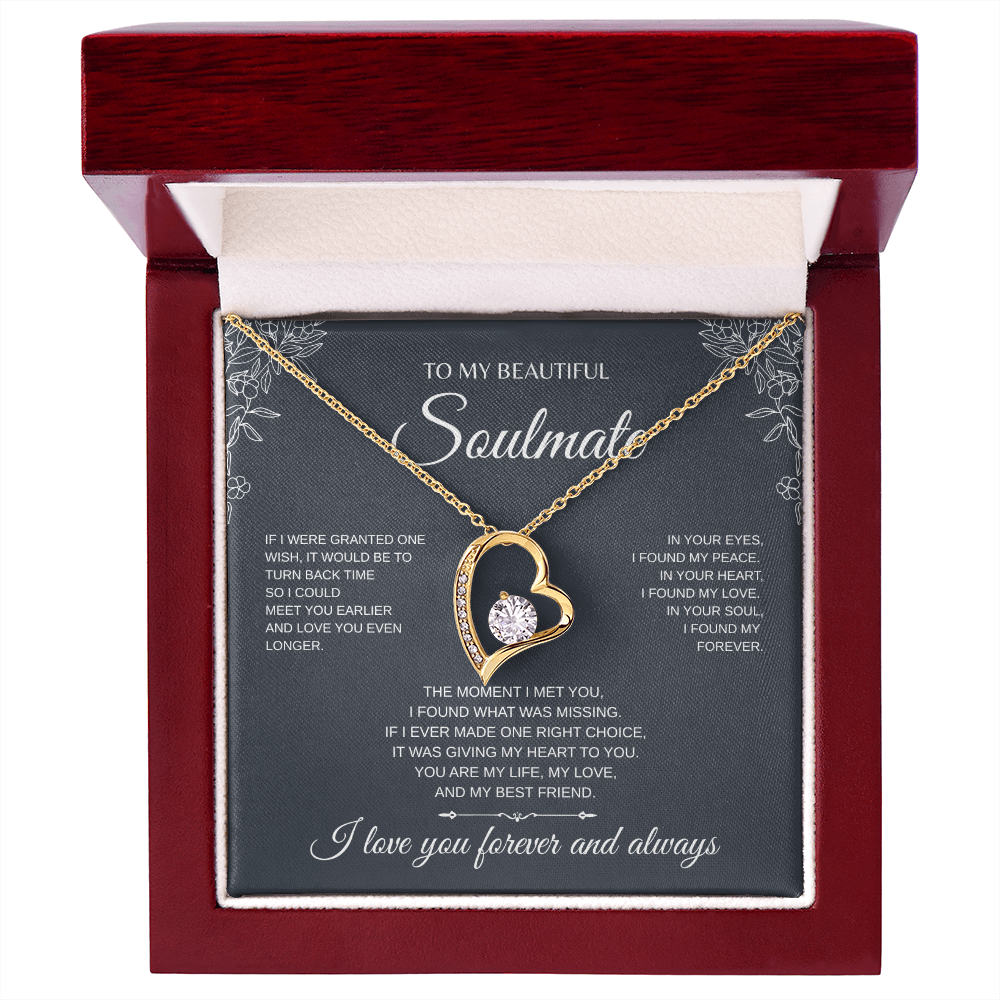 To My Beautiful Soulmate Forever Love Necklace