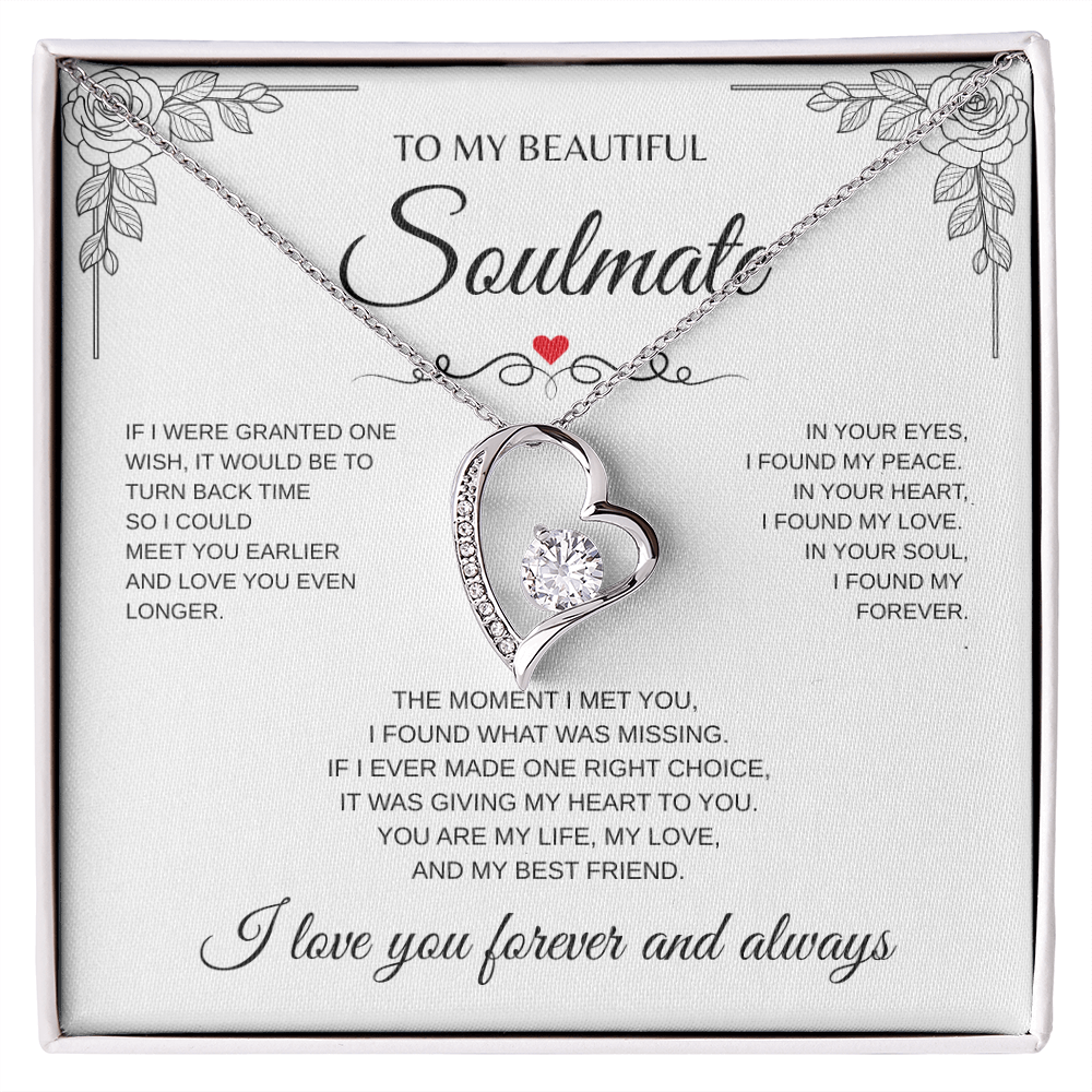 To My Beautiful Soulmate Forever Love Necklace