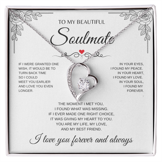 To My Beautiful Soulmate Forever Love Necklace