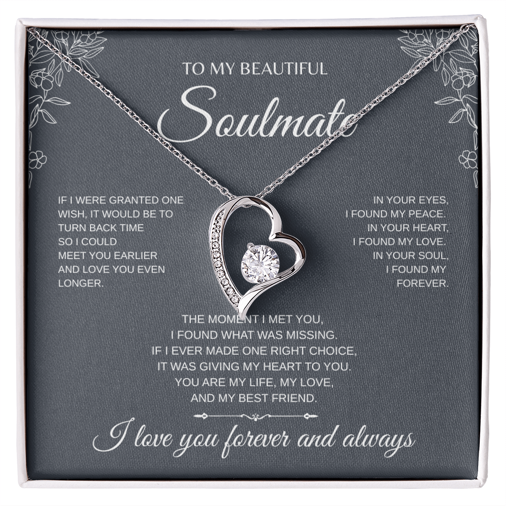 To My Beautiful Soulmate Forever Love Necklace