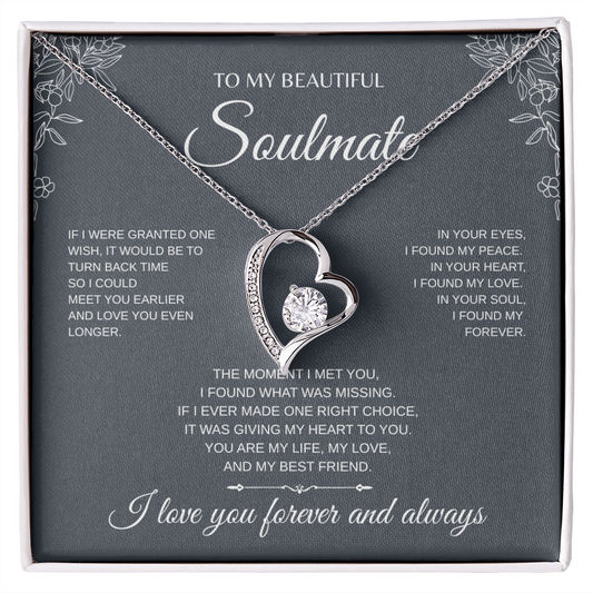 To My Beautiful Soulmate Forever Love Necklace