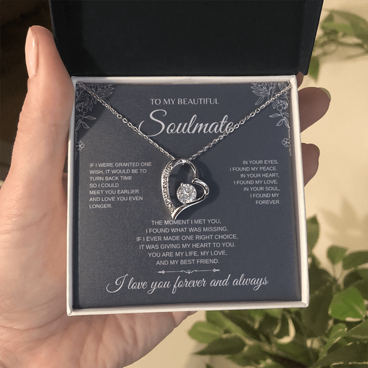 To My Beautiful Soulmate Forever Love Necklace