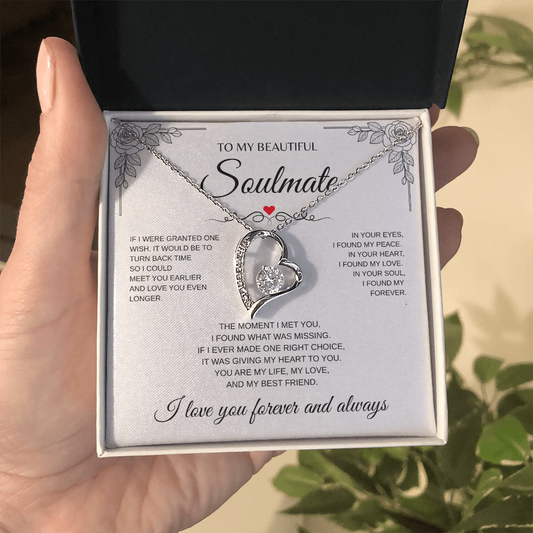 To My Beautiful Soulmate Forever Love Necklace