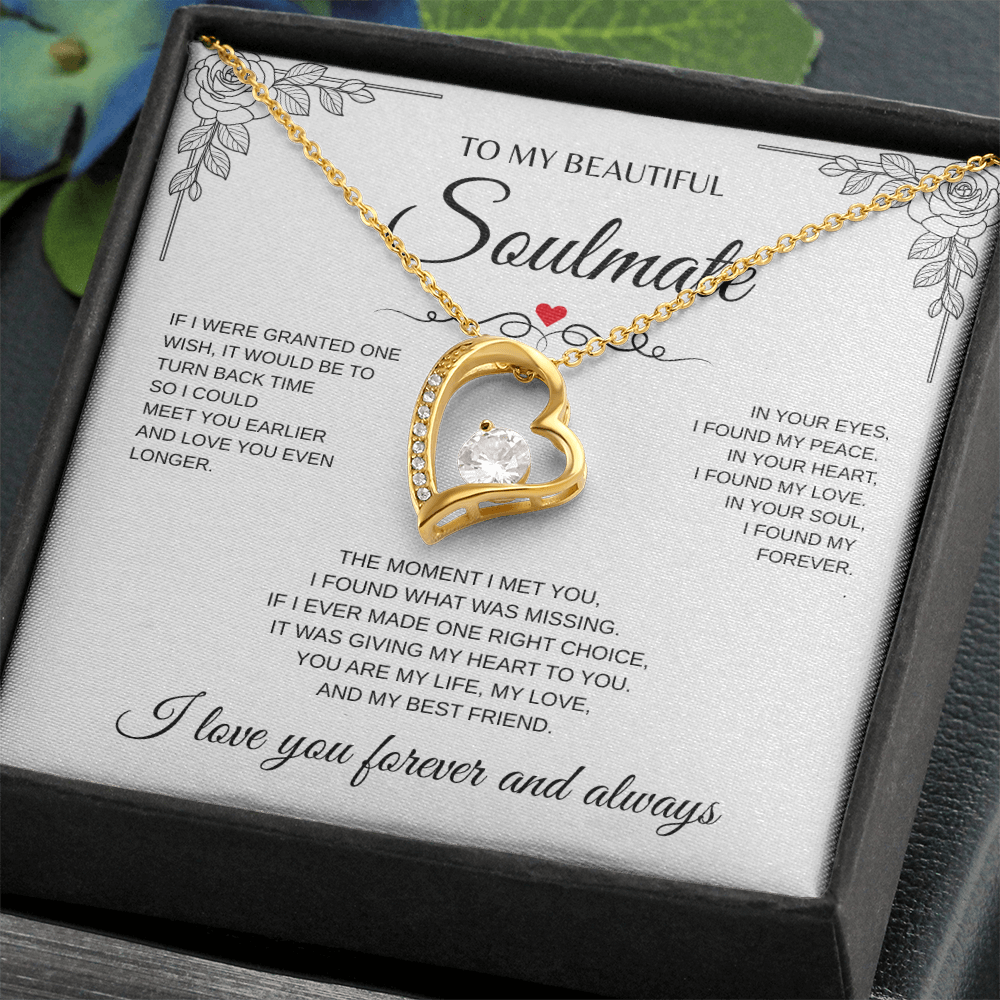 To My Beautiful Soulmate Forever Love Necklace